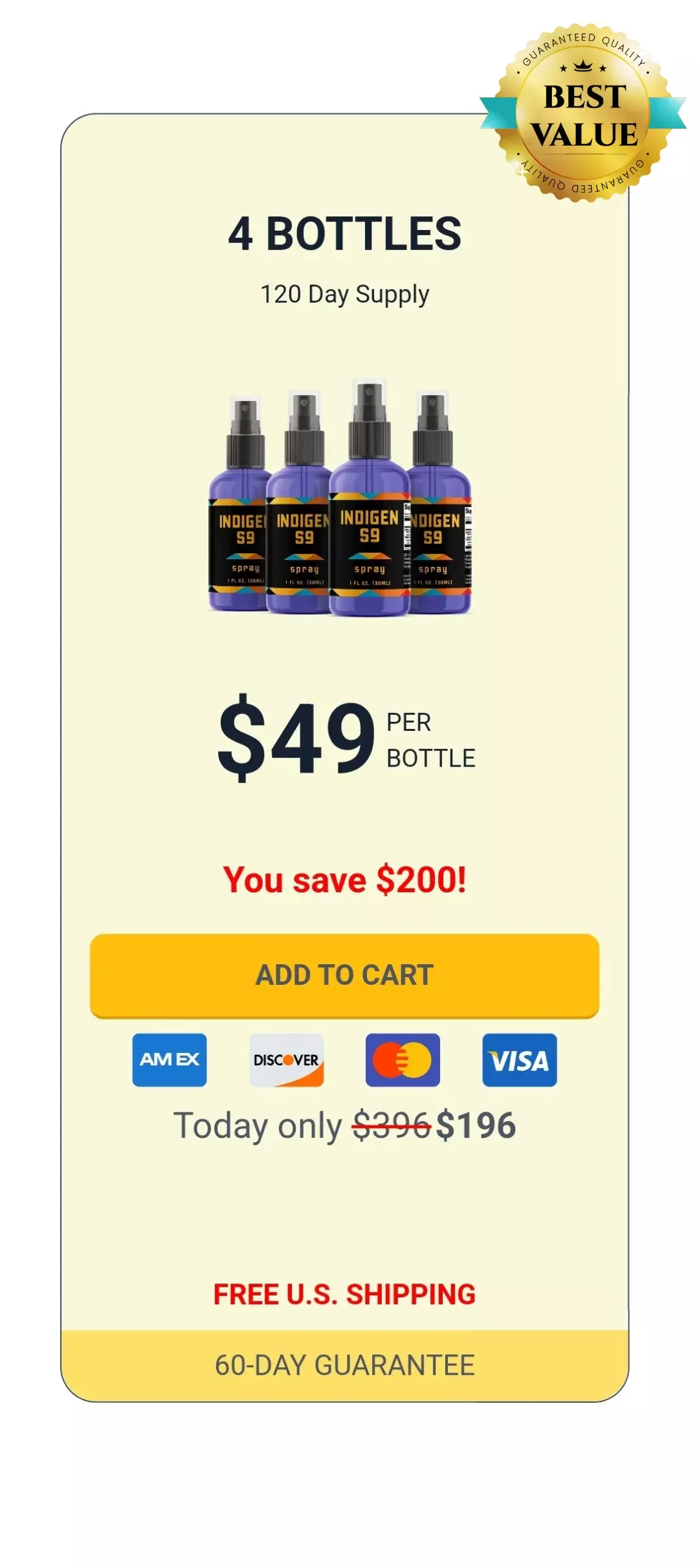 Indigen S9™ 6 bottles pricing